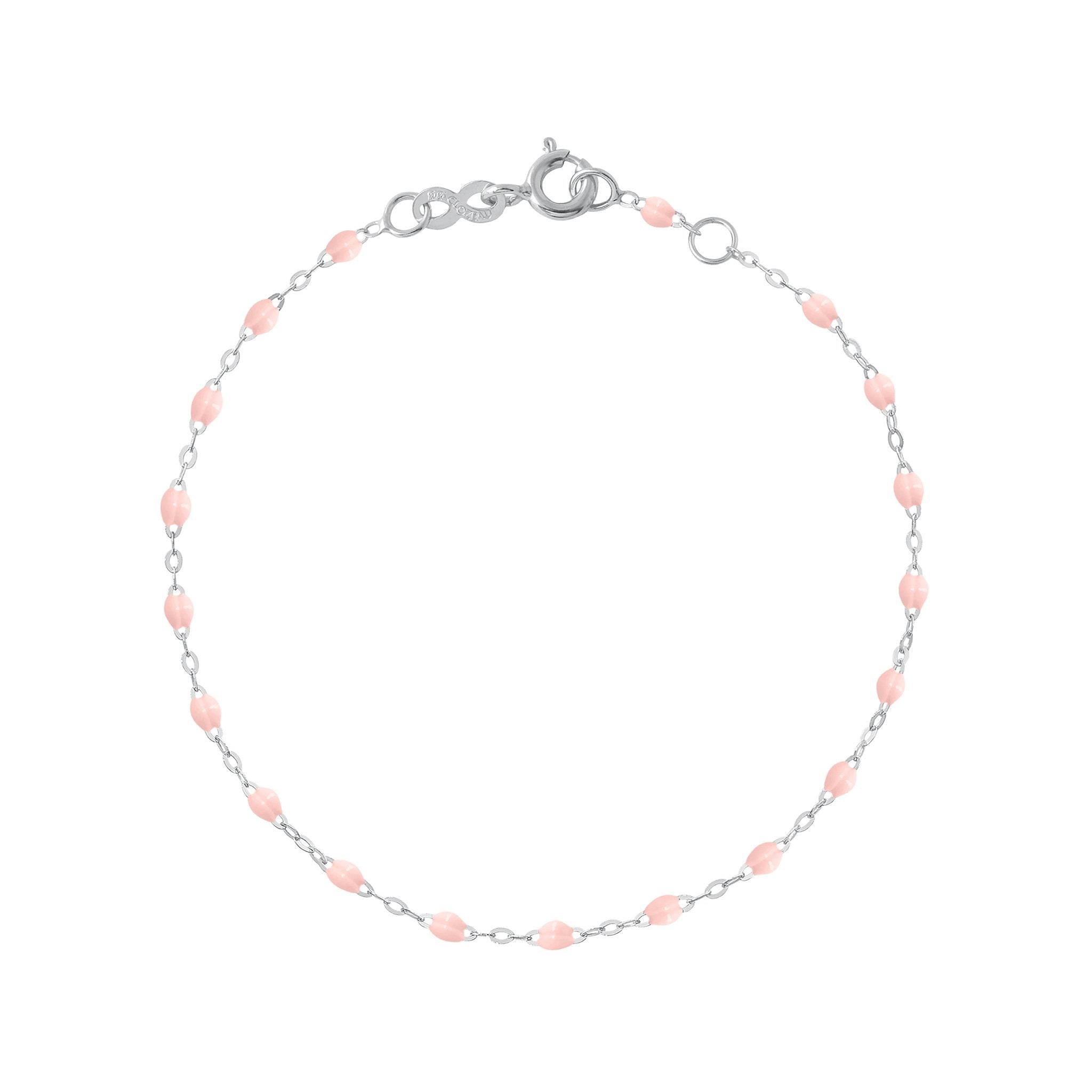 Gigi Clozeau - Classic Gigi Baby Pink bracelet, White Gold, 5.9"