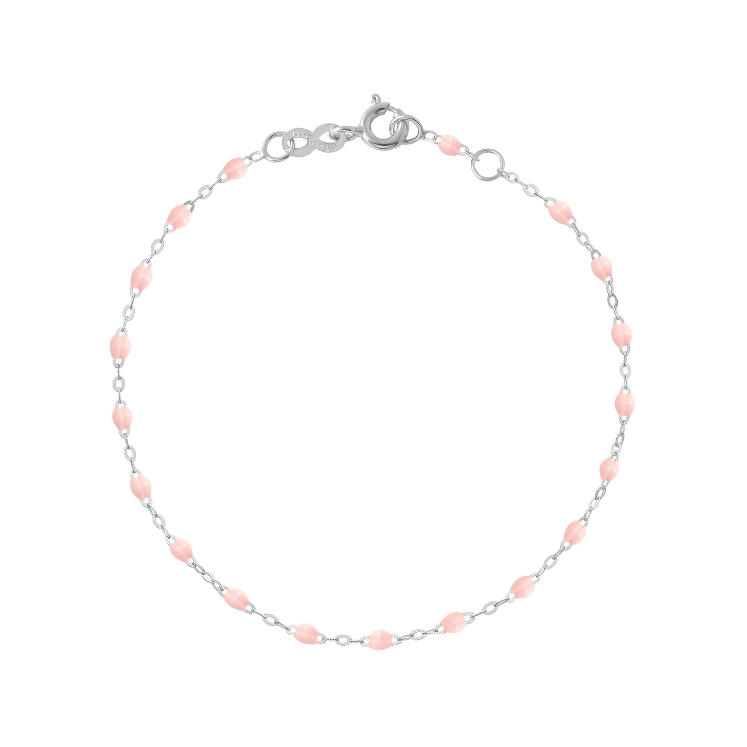 Gigi Clozeau - Classic Gigi Baby Pink bracelet, White Gold, 5.9"