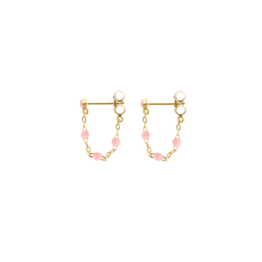 Gigi Clozeau - Classic Gigi Baby Pink earrings, Yellow Gold