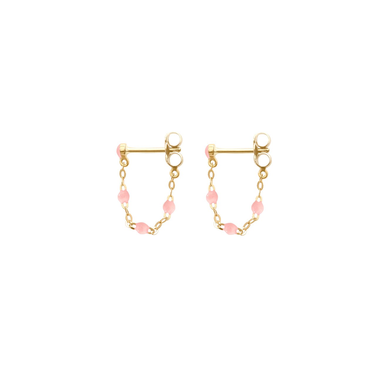 Gigi Clozeau - Classic Gigi Baby Pink earrings, Yellow Gold