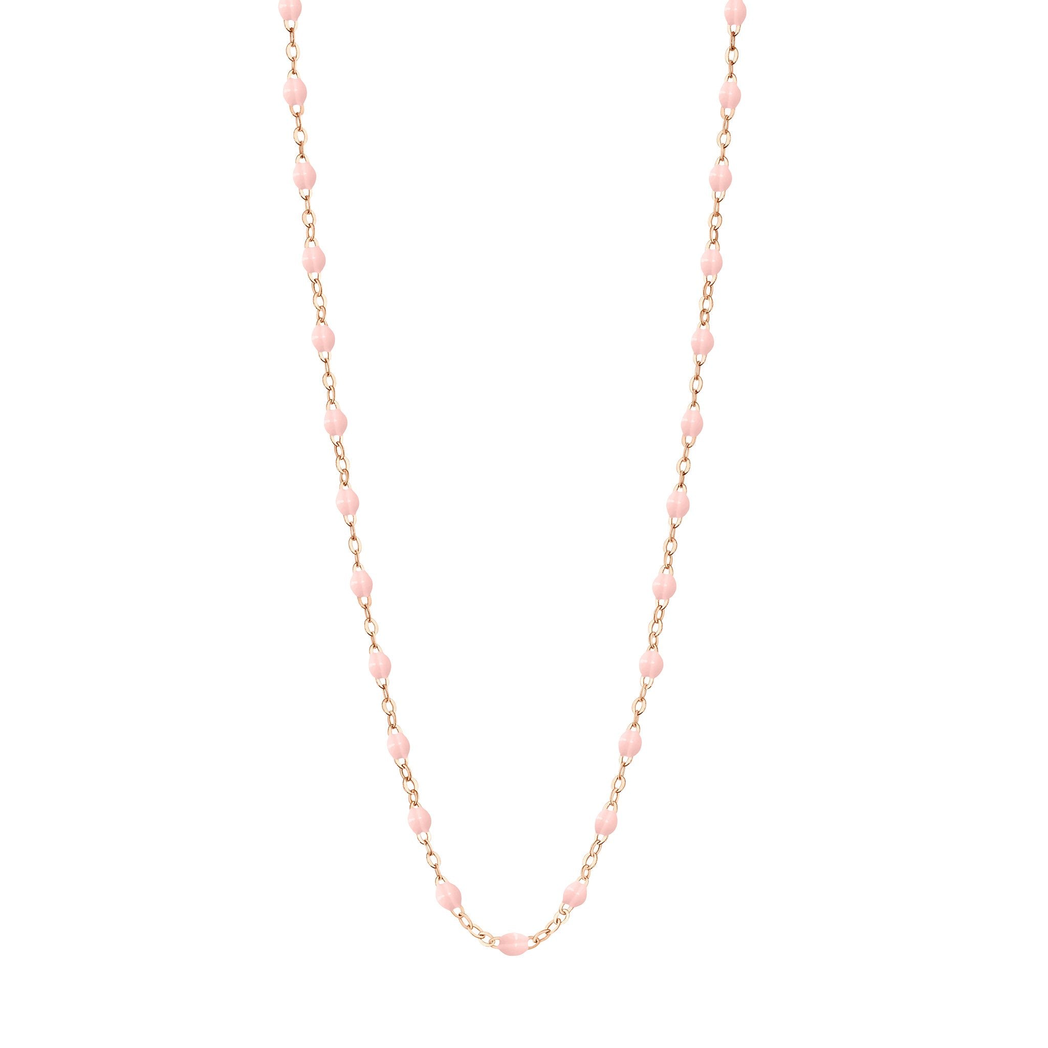 Gigi Clozeau - Classic Gigi Baby Pink necklace, Rose Gold, 16.5"