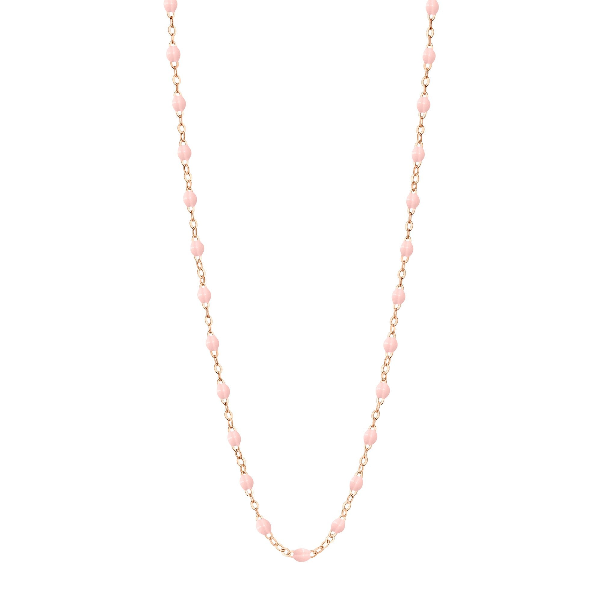Gigi Clozeau - Classic Gigi Baby Pink necklace, Rose Gold, 16.5"
