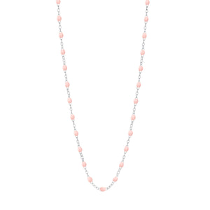 Gigi Clozeau - Classic Gigi Baby Pink necklace, White Gold, 17.7"