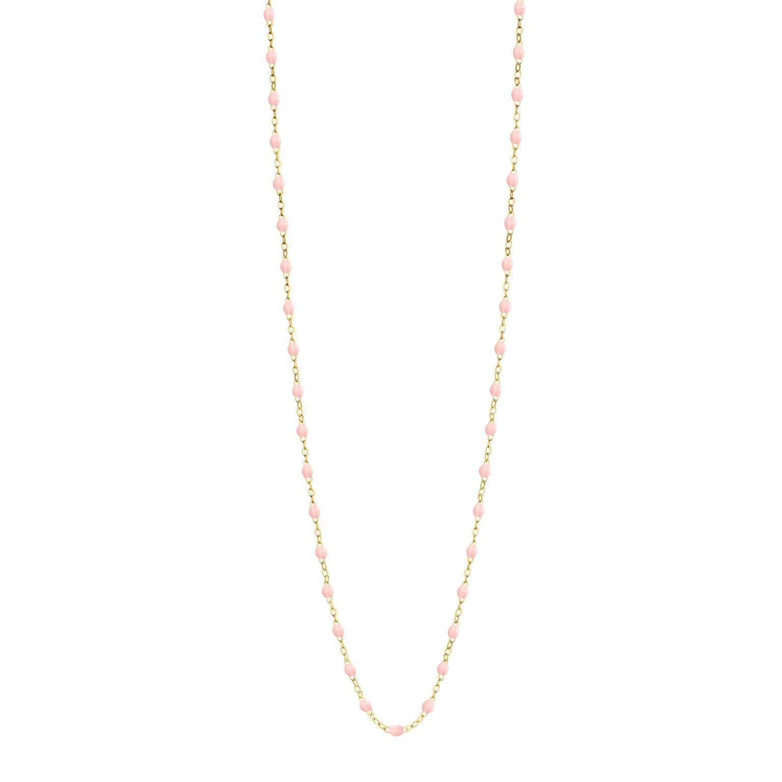 Gigi Clozeau - Classic Gigi Baby Pink sautoir, Yellow Gold, 34"