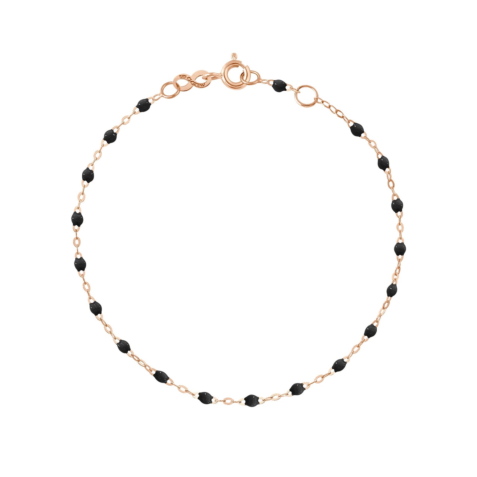 Gigi Clozeau - Classic Gigi Black bracelet, Rose Gold, 6.7"