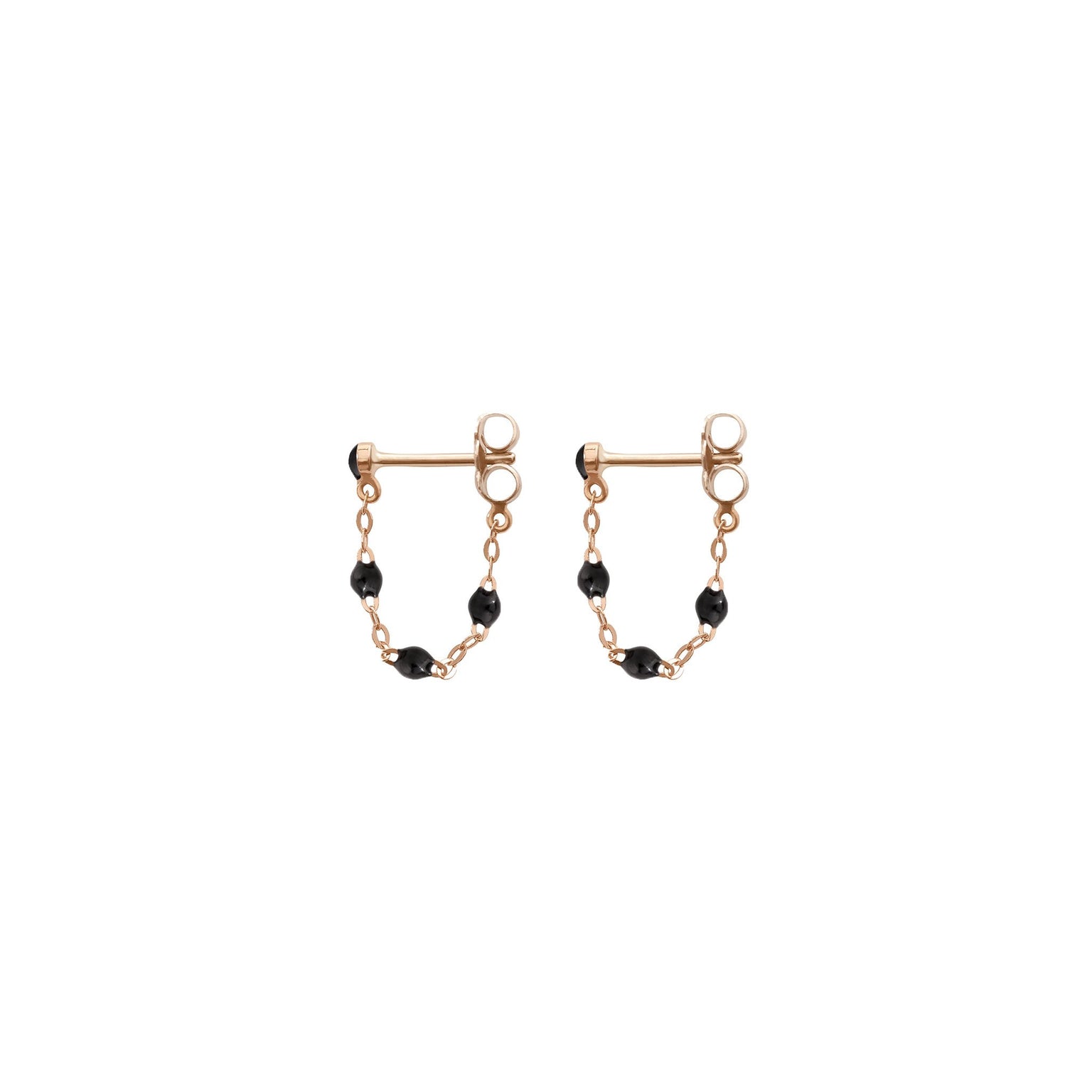 Gigi Clozeau - Classic Gigi Black earrings, Rose Gold