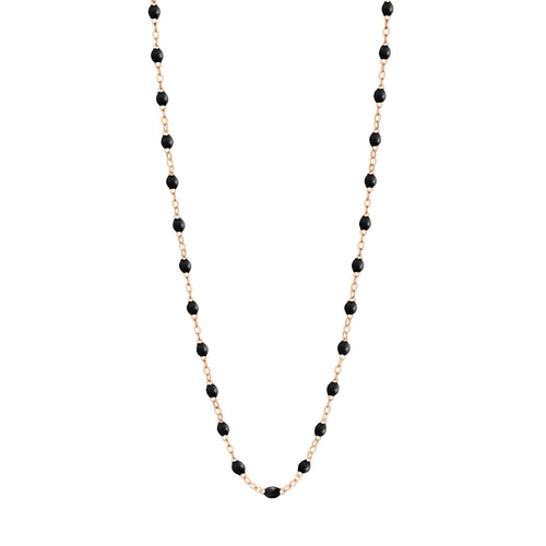 Gigi Clozeau - Classic Gigi Black necklace, Rose Gold, 16.5