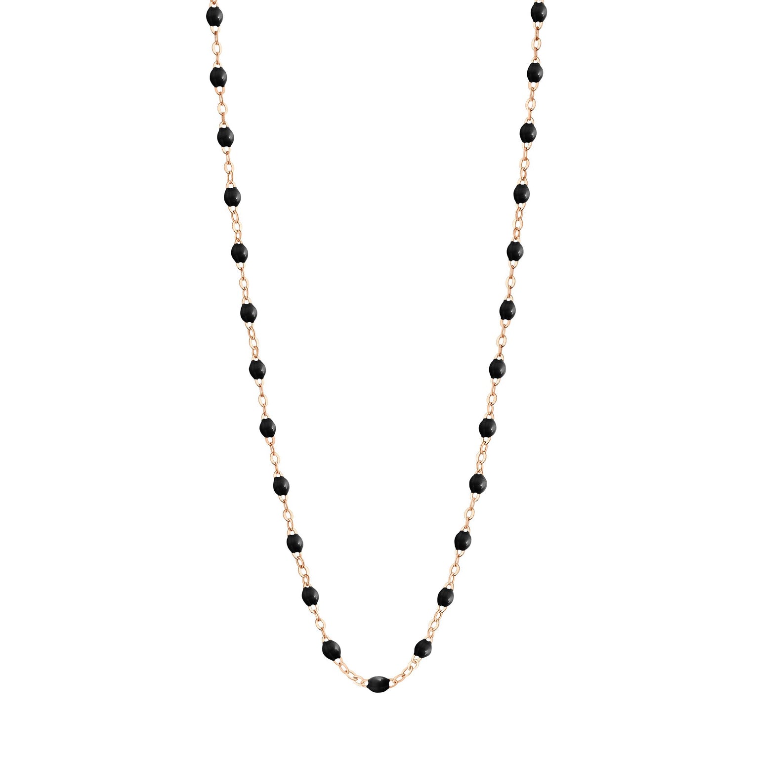 Gigi Clozeau - Classic Gigi Black necklace, Rose Gold, 17.7"