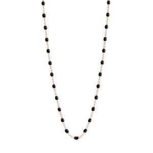 Gigi Clozeau - Classic Gigi Black necklace, Rose Gold, 19.7"