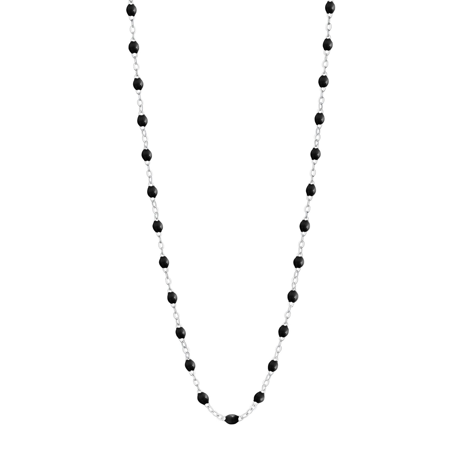 Gigi Clozeau - Classic Gigi Black necklace, White Gold, 16.5"