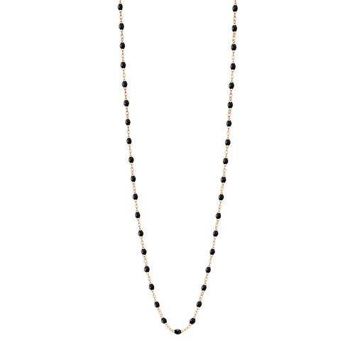 Gigi Clozeau - Classic Gigi Black sautoir, Rose Gold, 23.6