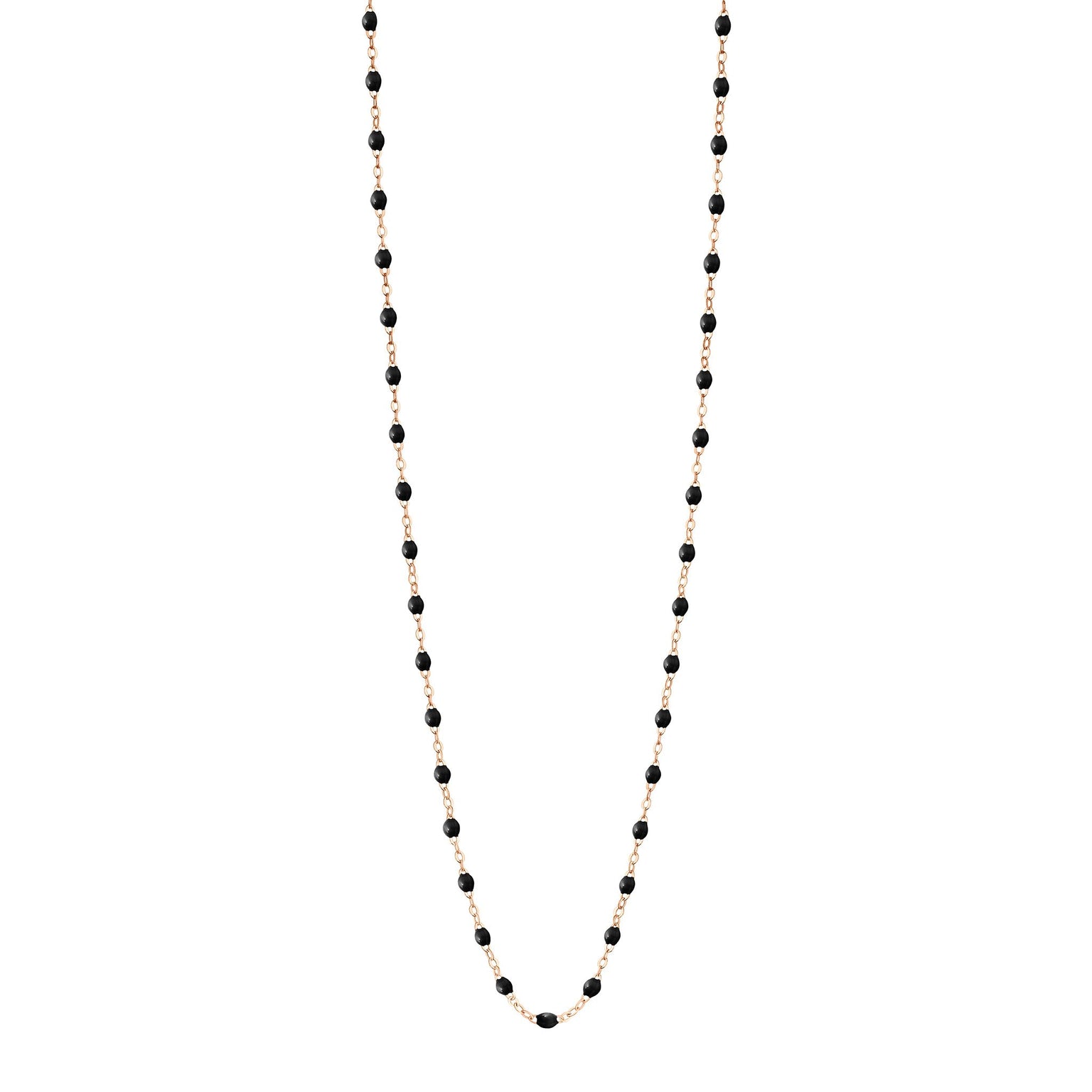 Gigi Clozeau - Classic Gigi Black sautoir, Rose Gold, 23.6"