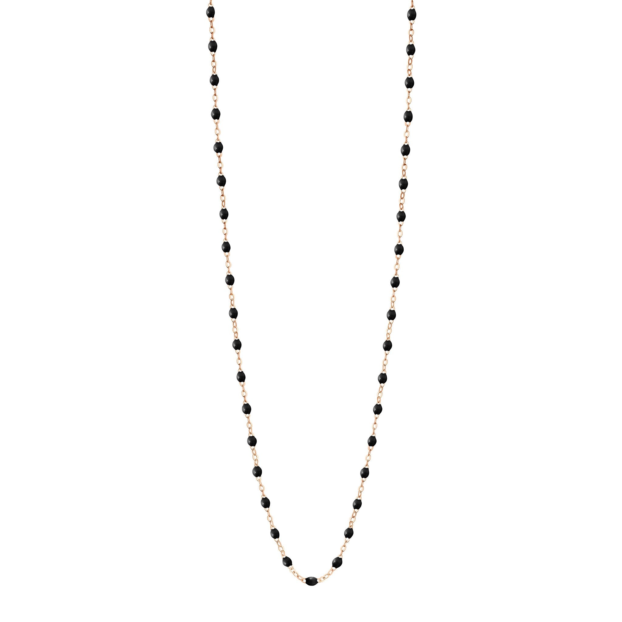Gigi Clozeau - Classic Gigi Black sautoir, Rose Gold, 34"