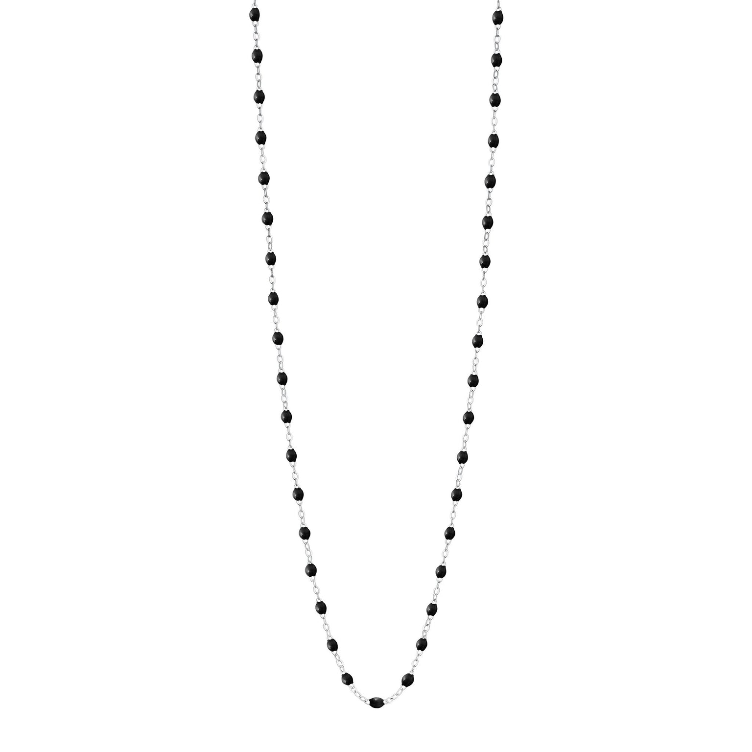 Gigi Clozeau - Classic Gigi Black sautoir, White Gold, 23.6"