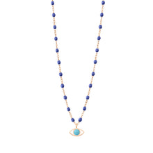 Gigi Clozeau - Classic Gigi Bleuet Eye Necklace, Rose Gold, 16.5"
