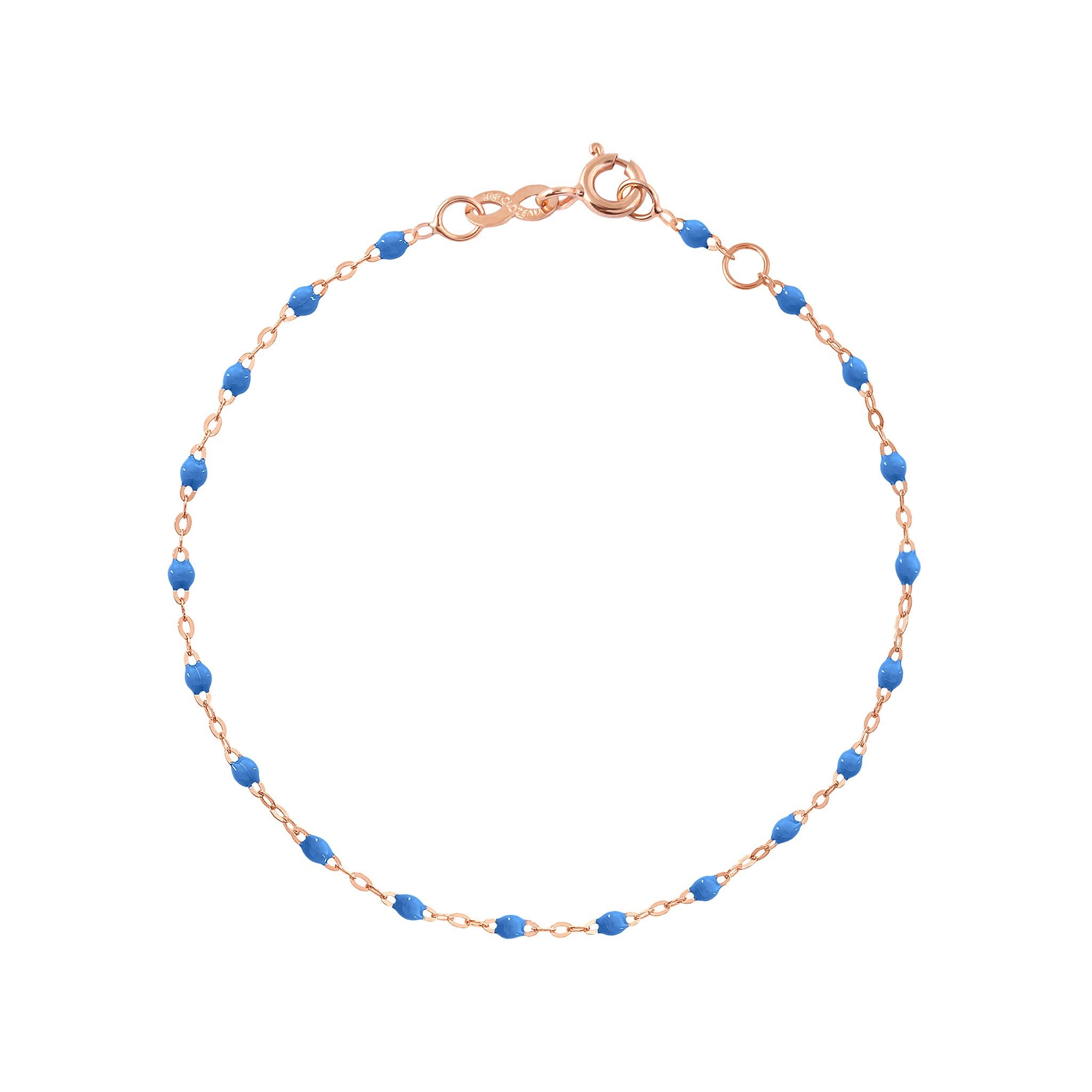 Gigi Clozeau - Classic Gigi Blue bracelet, Rose Gold, 7.1"