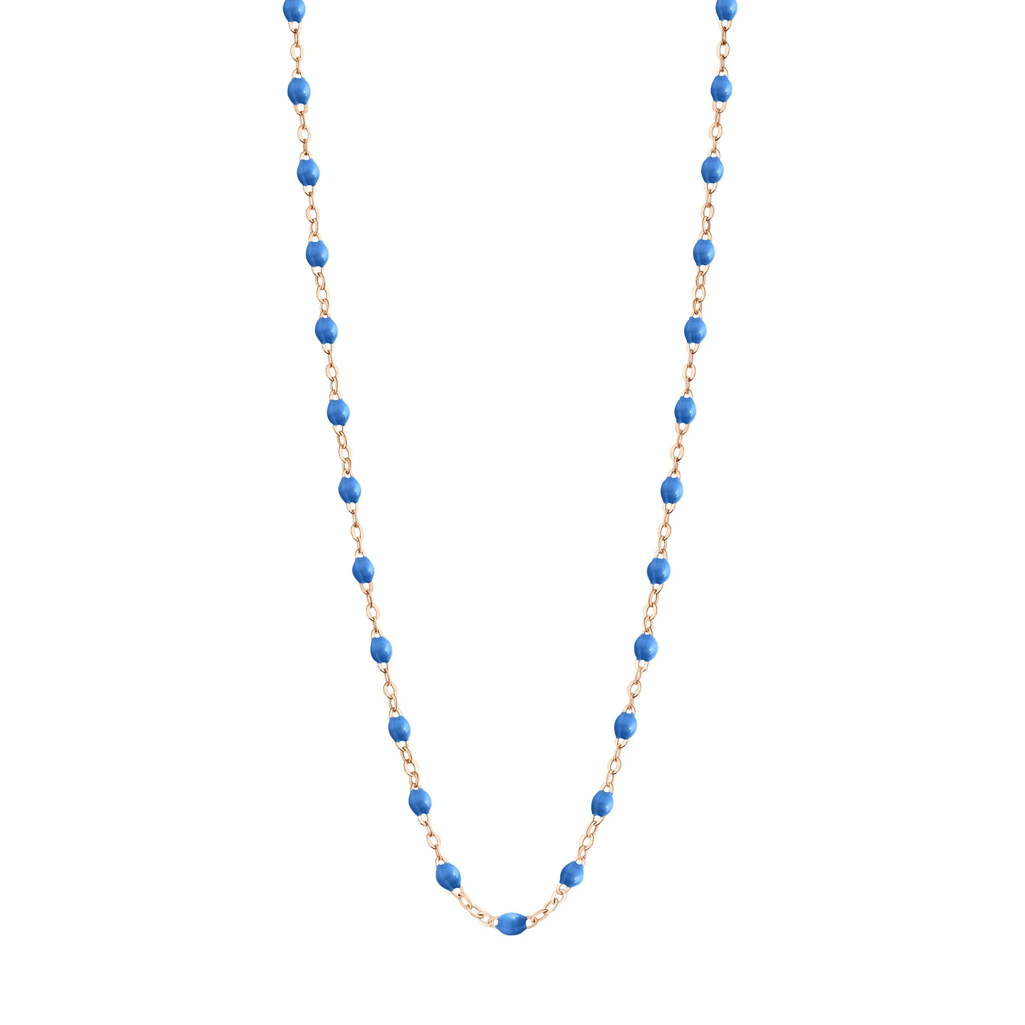 Gigi Clozeau - Classic Gigi Blue necklace, Rose Gold, 16.5"