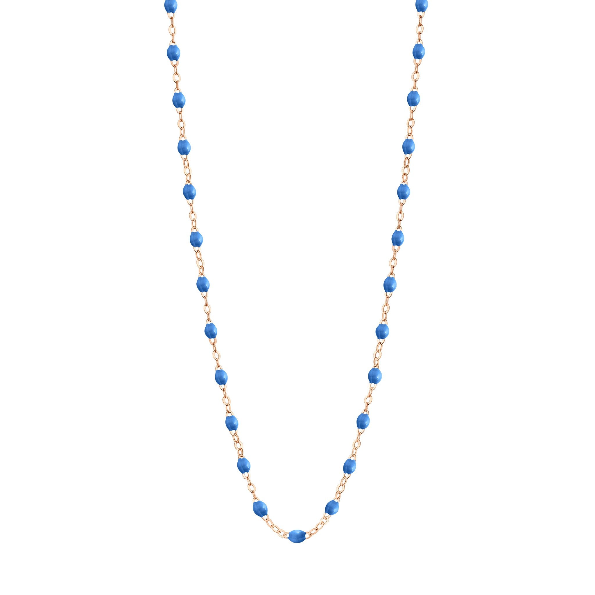 Gigi Clozeau - Classic Gigi Blue necklace, Rose Gold, 17.7"