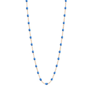 Gigi Clozeau - Classic Gigi Blue necklace, Rose Gold, 17.7"