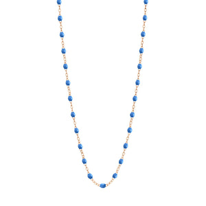 Gigi Clozeau - Classic Gigi Blue necklace, Rose Gold, 19.7"