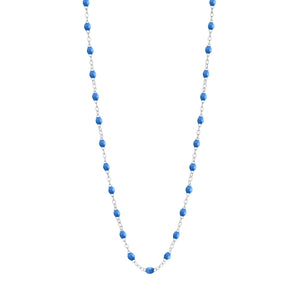 Gigi Clozeau - Classic Gigi Blue necklace, White Gold, 16.5"