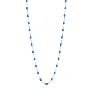 Gigi Clozeau - Classic Gigi Blue necklace, White Gold, 16.5"