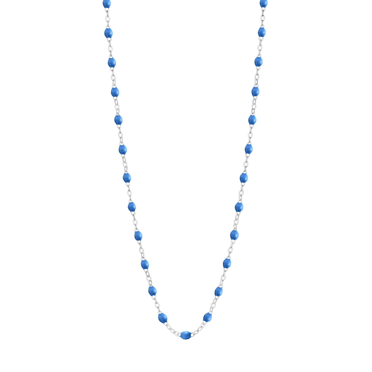 Gigi Clozeau - Classic Gigi Blue necklace, White Gold, 16.5"