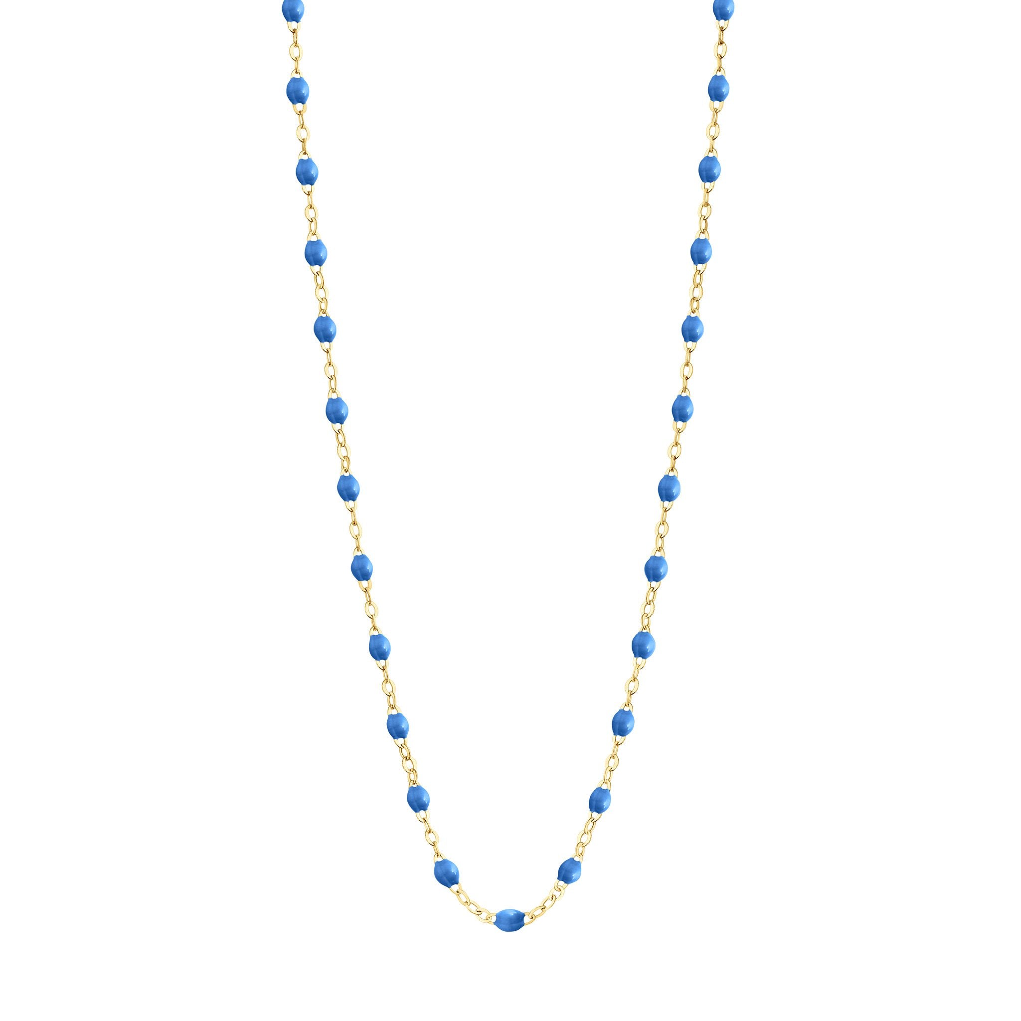Gigi Clozeau - Classic Gigi Blue necklace, Yellow Gold, 17.7"