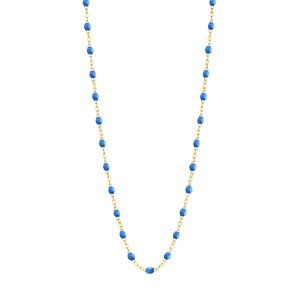 Gigi Clozeau - Classic Gigi Blue necklace, Yellow Gold, 19.7"