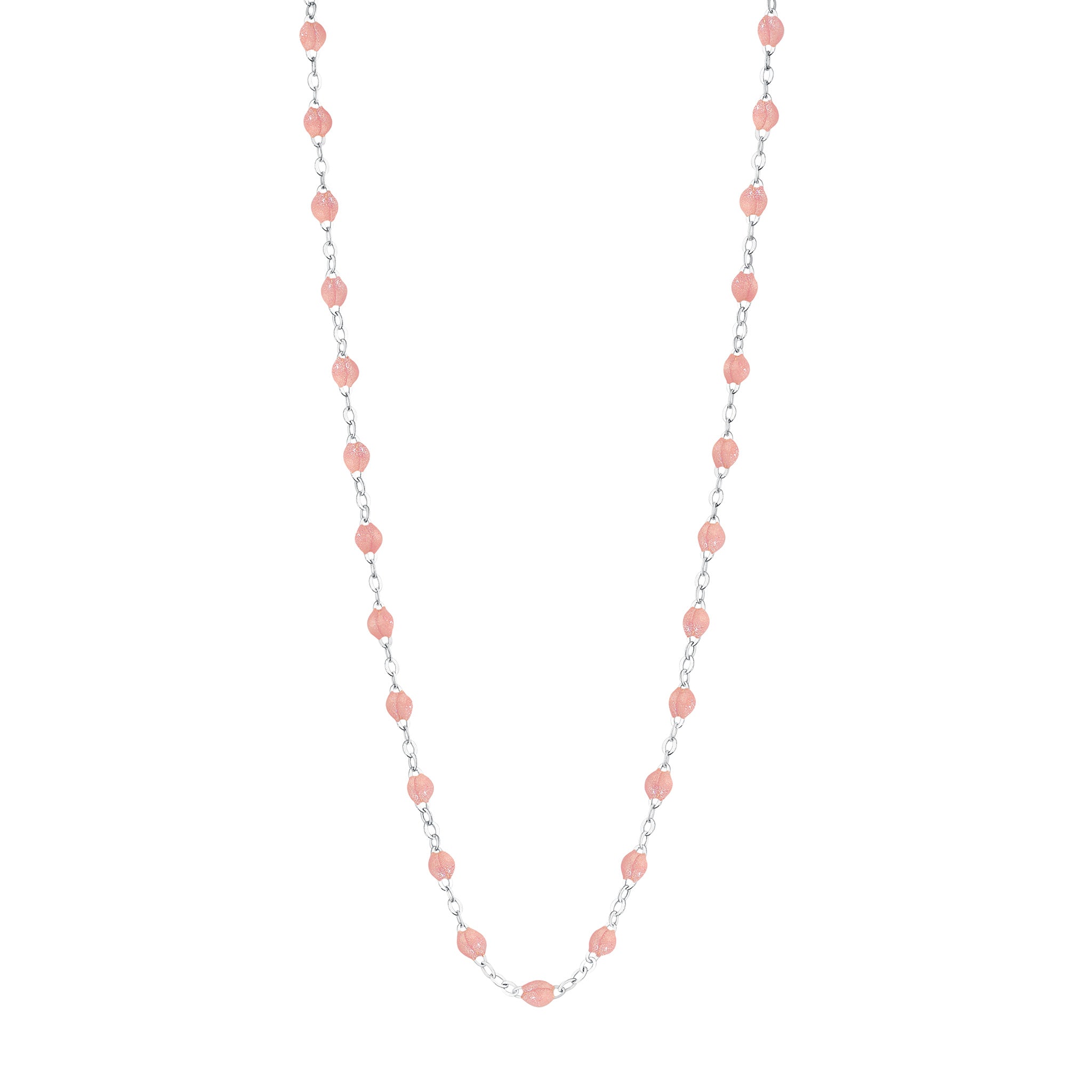 Gigi Clozeau - Classic Gigi Blush necklace, White Gold, 16.5"