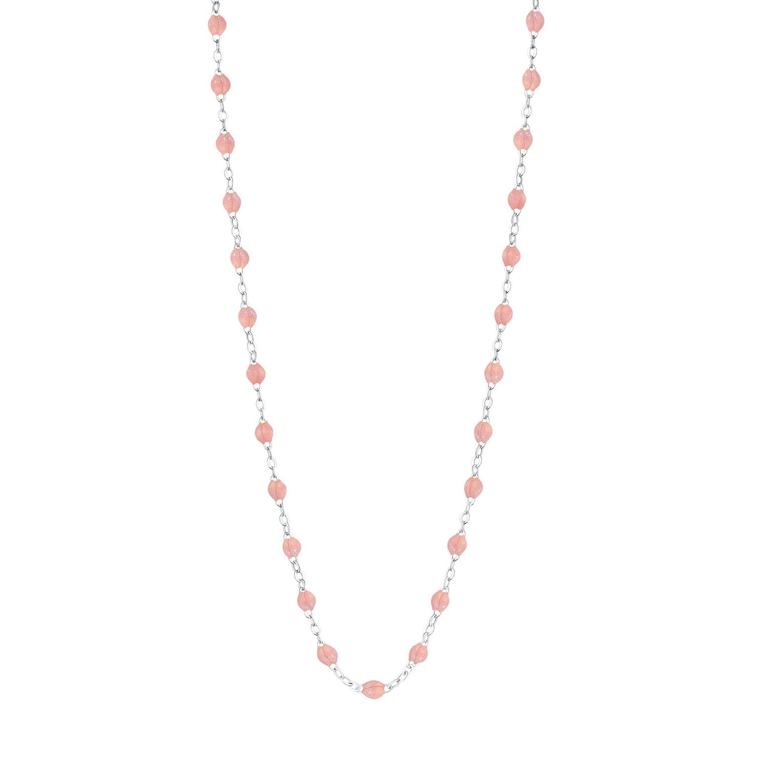 Gigi Clozeau - Classic Gigi Blush necklace, White Gold, 19.7"