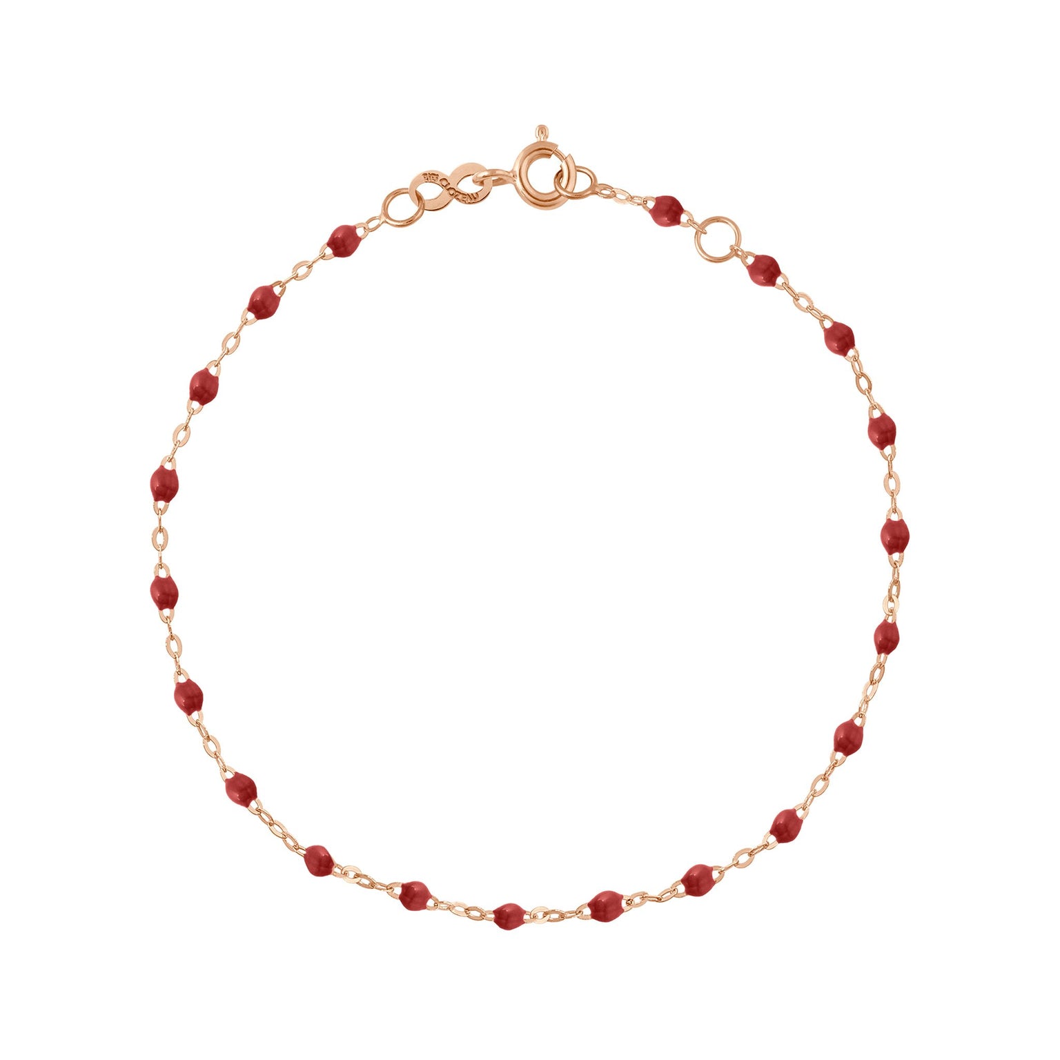 Gigi Clozeau - Classic Gigi Bordeaux bracelet, Rose Gold, 5.9"