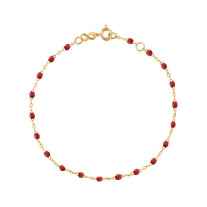 Gigi Clozeau - Classic Gigi Bordeaux bracelet, Yellow Gold, 5.9"