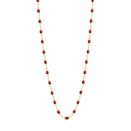 Gigi Clozeau - Classic Gigi Bordeaux necklace, Yellow Gold, 17.7