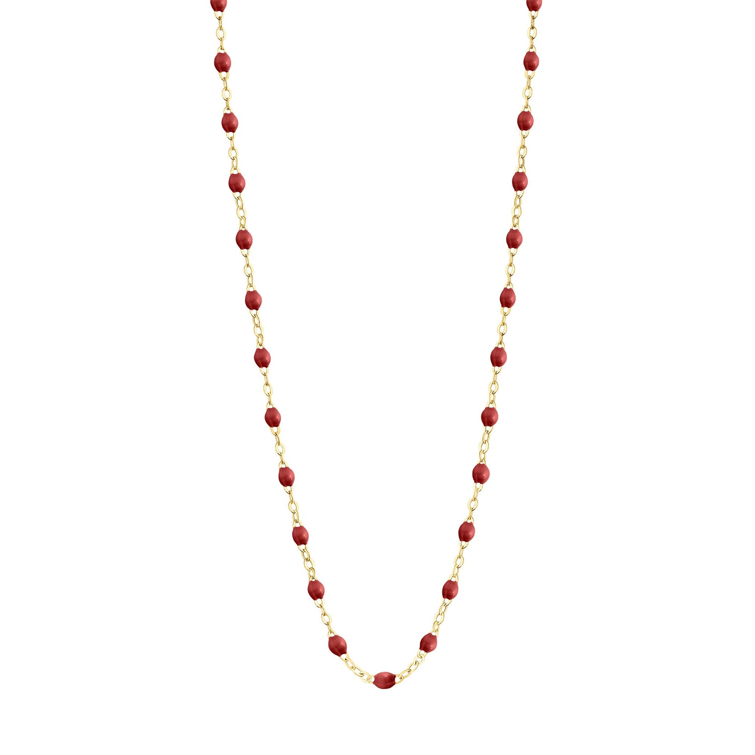 Gigi Clozeau - Classic Gigi Bordeaux necklace, Yellow Gold, 19.7"