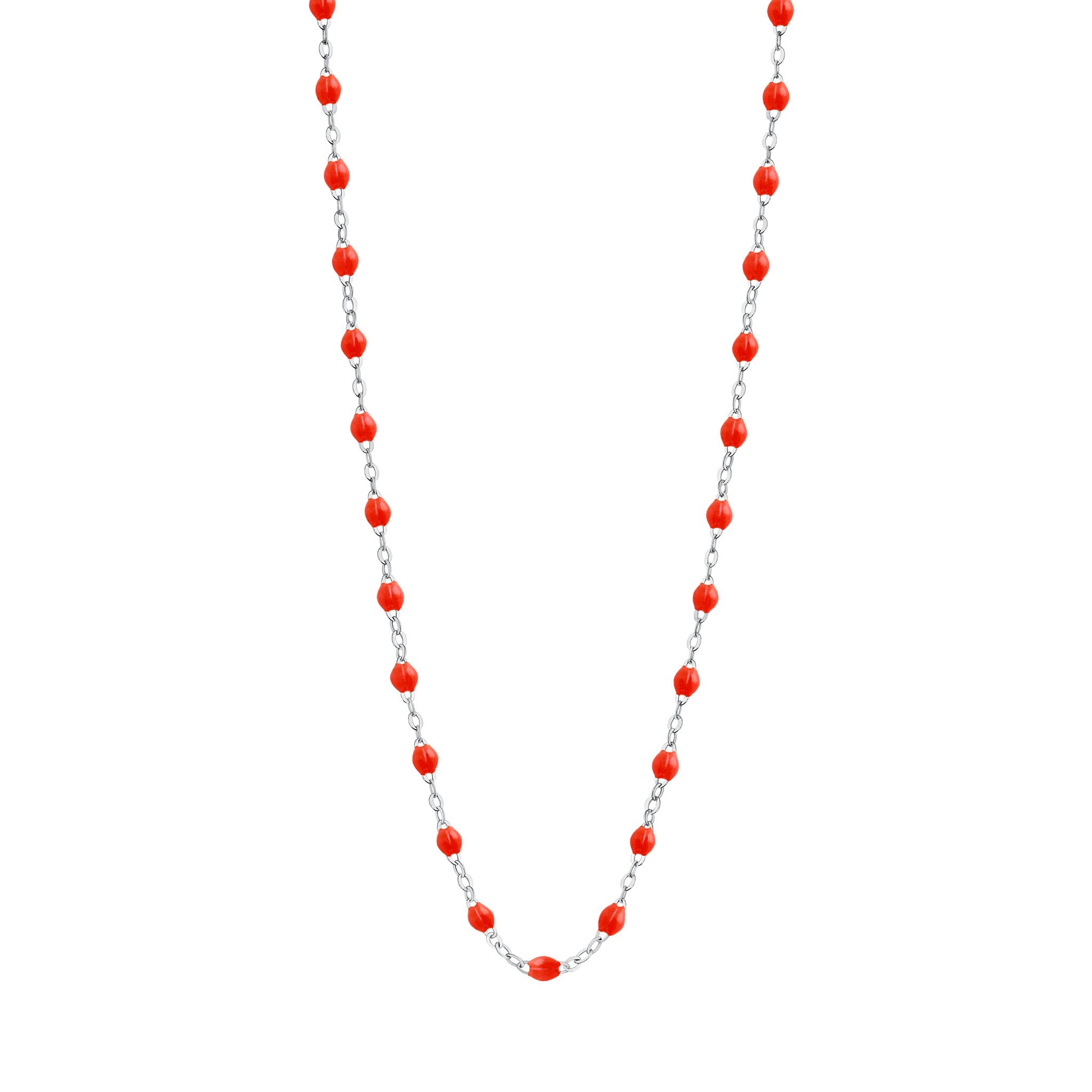 Gigi Clozeau - Classic Gigi Coral necklace, White Gold, 16.5"