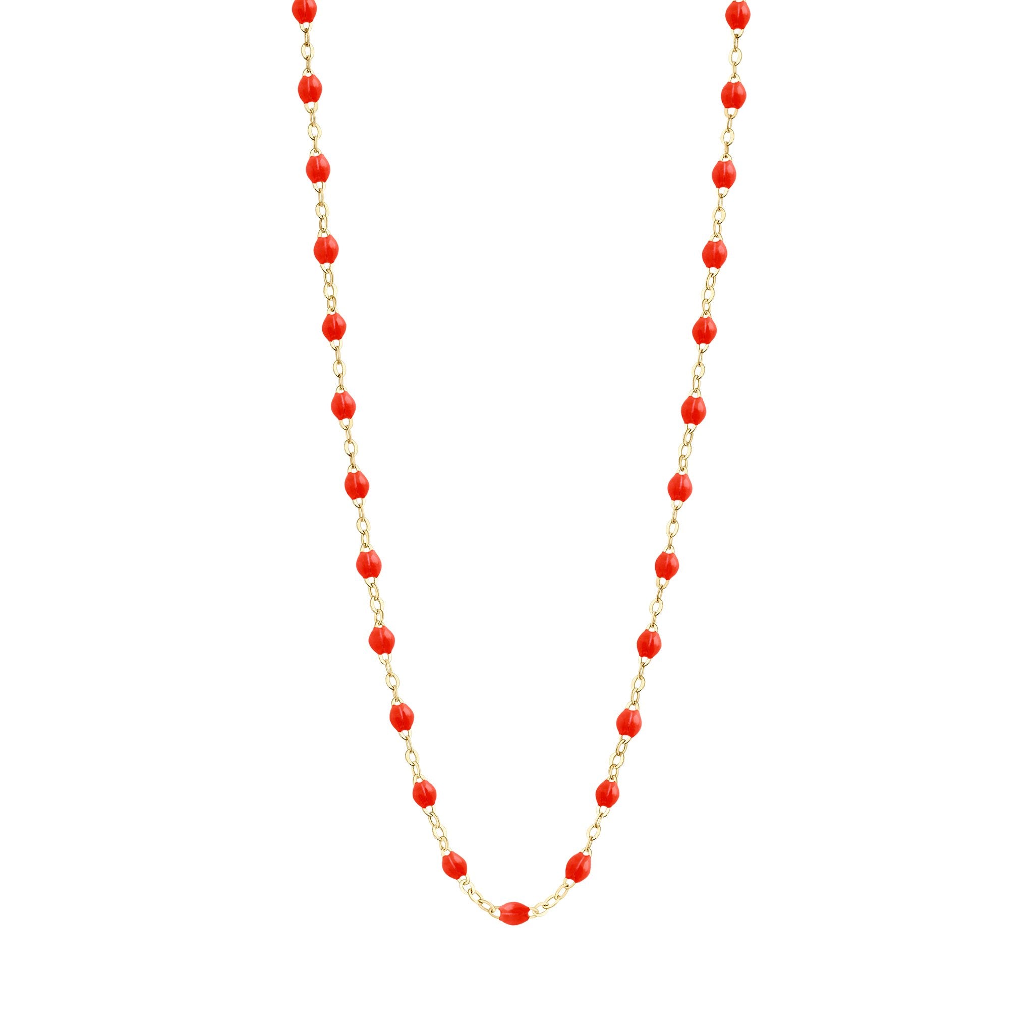 Classic Gigi Coral necklace, Yellow Gold, 19.7
