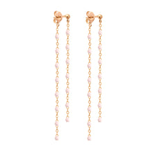 Gigi Clozeau - Classic Gigi dangling Baby Pink earrings, Rose Gold