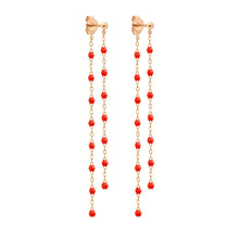 Gigi Clozeau - Classic Gigi dangling Coral earrings, Rose Gold