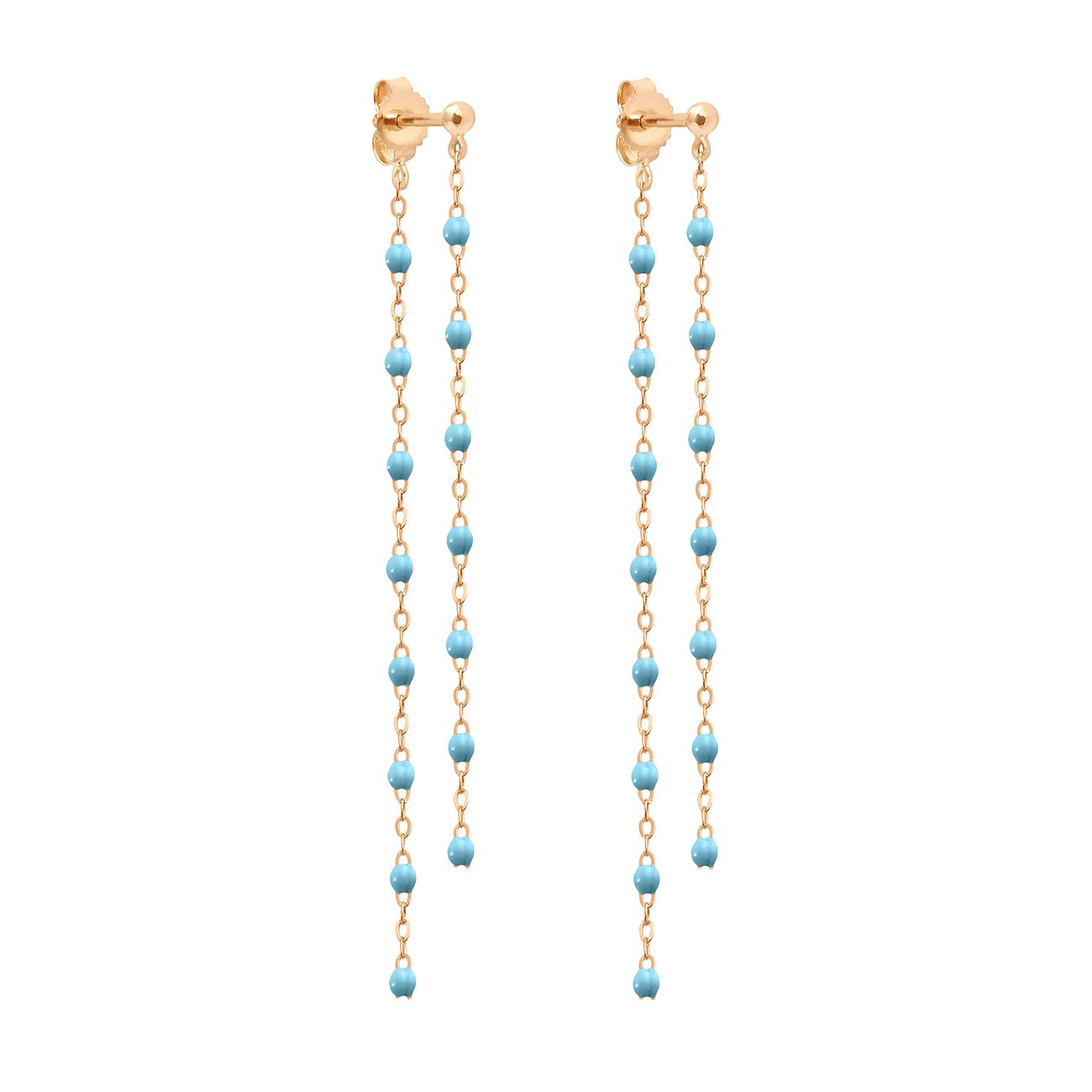 Gigi Clozeau - Classic Gigi dangling Turquoise earrings, Rose Gold