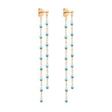 Gigi Clozeau - Classic Gigi dangling Turquoise earrings, Rose Gold