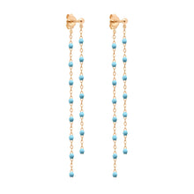 Gigi Clozeau - Classic Gigi dangling Turquoise earrings, Rose Gold