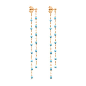 Gigi Clozeau - Classic Gigi dangling Turquoise earrings, Rose Gold