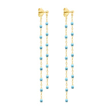 Gigi Clozeau - Classic Gigi dangling Turquoise earrings, Yellow Gold