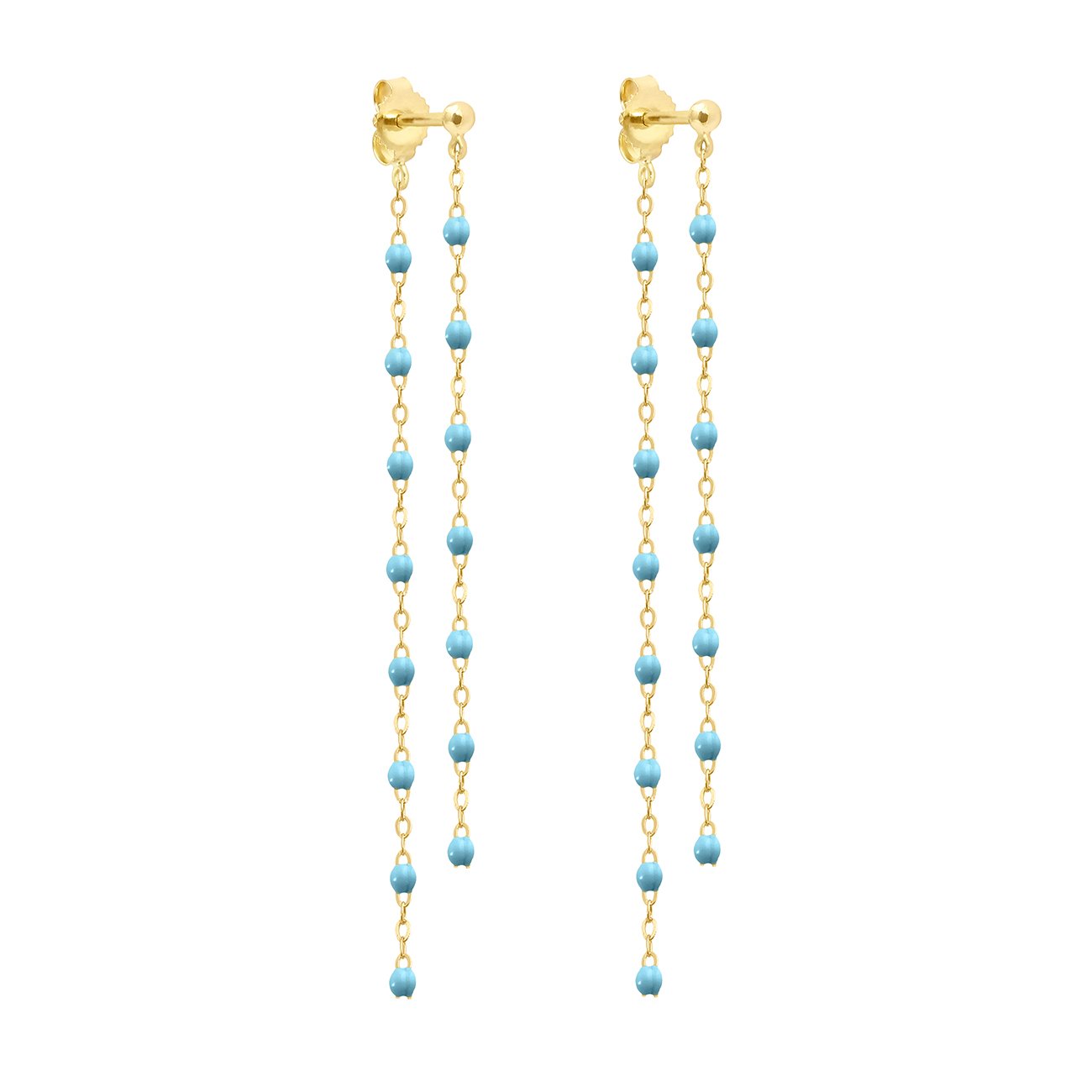 Gigi Clozeau - Classic Gigi dangling Turquoise earrings, Yellow Gold