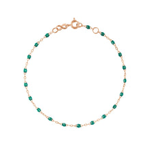 Gigi Clozeau - Classic Gigi Emerald bracelet, Rose Gold, 6.7"