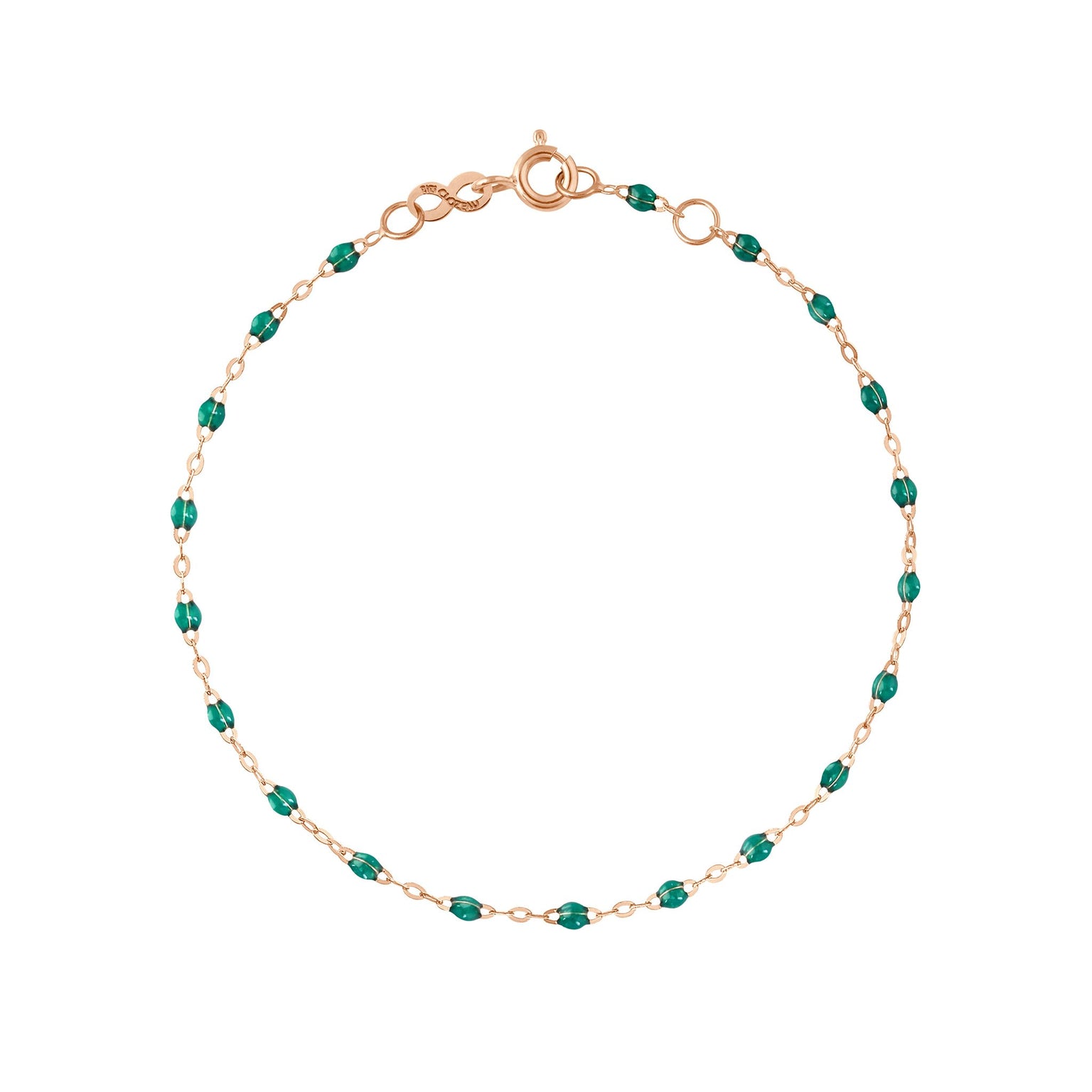 Gigi Clozeau - Classic Gigi Emerald bracelet, Rose Gold, 6.7"