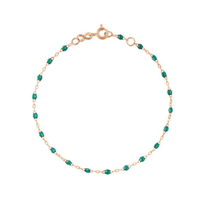 Gigi Clozeau - Classic Gigi Emerald bracelet, Rose Gold, 5.9"
