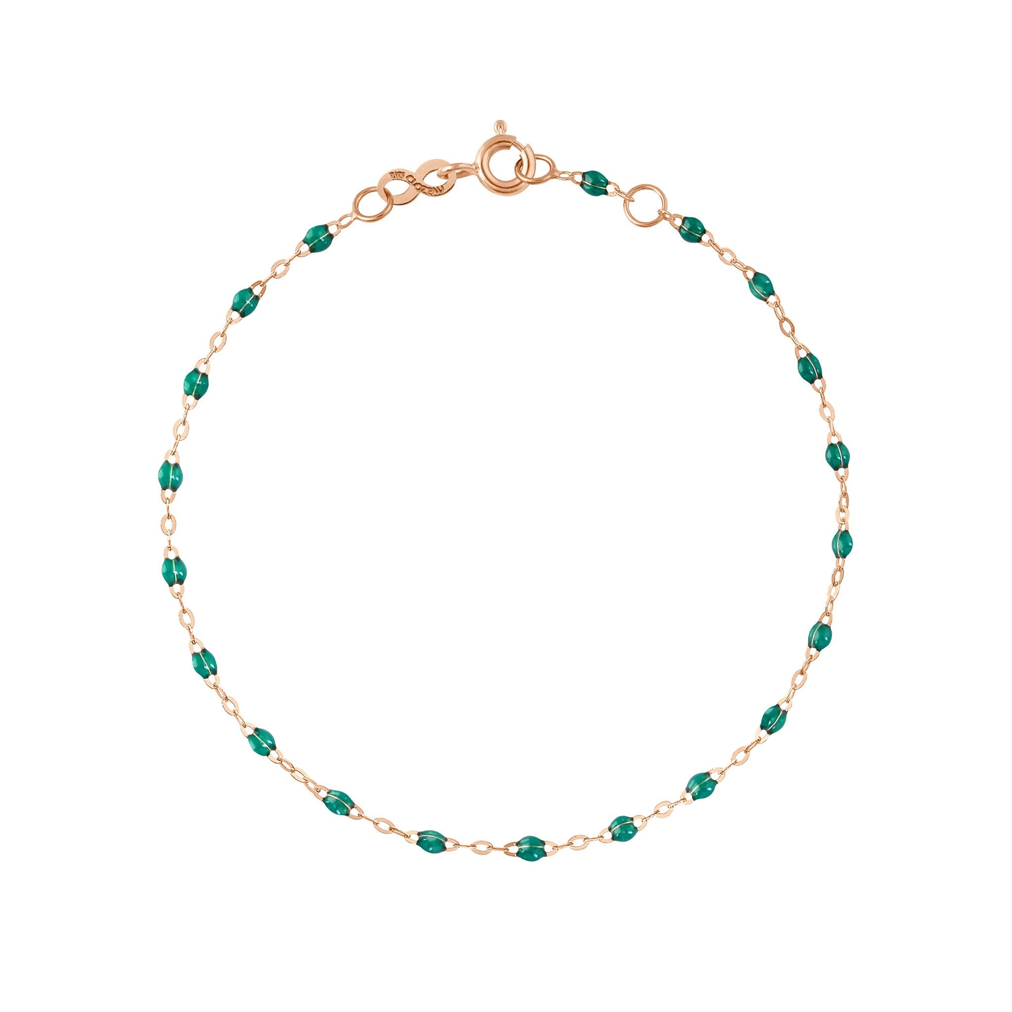 Gigi Clozeau - Classic Gigi Emerald bracelet, Rose Gold, 7.1"