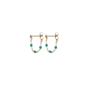 Gigi Clozeau - Classic Gigi Emerald earrings, Rose Gold
